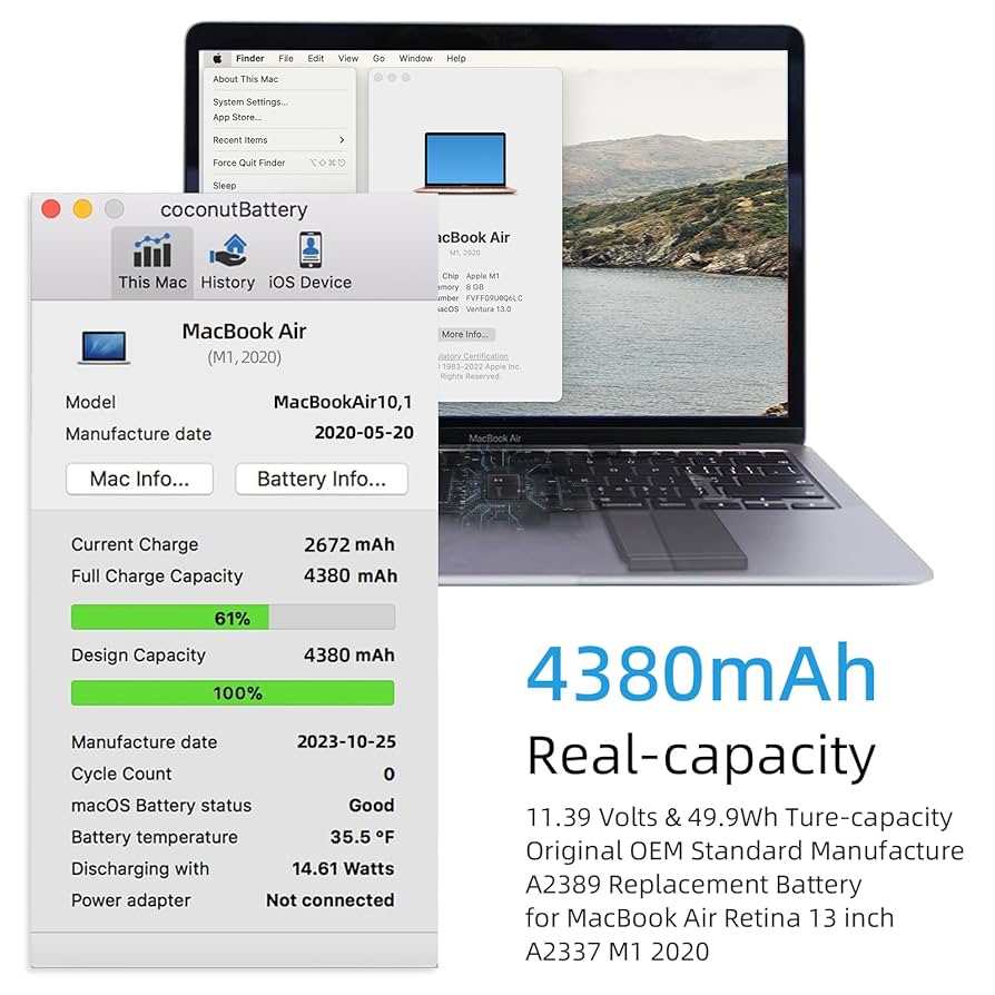 Amazon.com: JGTM A2337 Battery Replacement, A2389 Battery